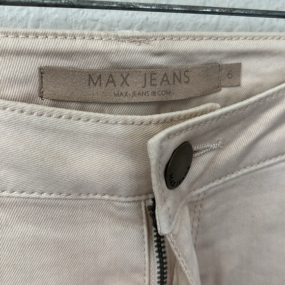 Max Jeans Skinny Cream Ivory Bone Jean Pants Size 6 - Picture 5 of 8